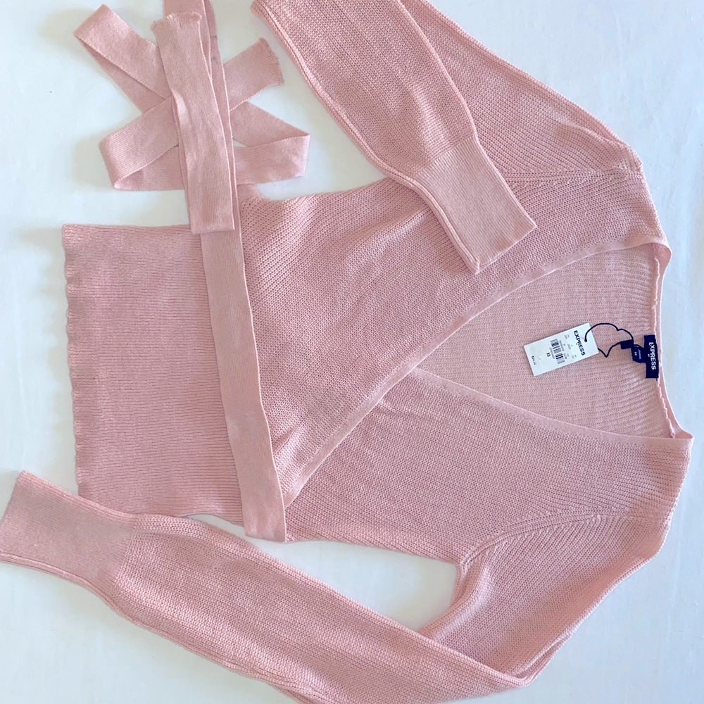 Express tie wrap sweater